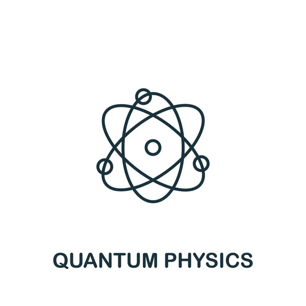 Quantenphysik Ikone Aus Der Wissenschaftssammlung Einfaches Linienelement Quantenphysik Symbol Für — Stockvektor