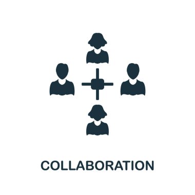 Callaberation ikonu. Sosyal medya koleksiyonundan basit bir çizim. Web tasarımı, şablonlar ve bilgi grafikleri için tek renkli Callaberation simgesi.