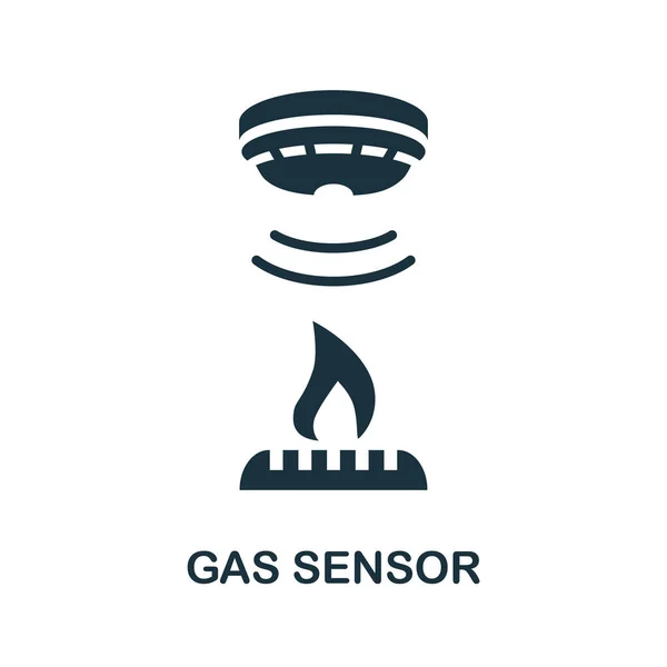 Icono Del Sensor Gas Elemento Simple Colección Iconos Sensores Icono — Archivo Imágenes Vectoriales