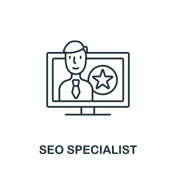 Seo Specialist Icon Seo Collection Simple Line Seo Specialist Icon — Stock Vector