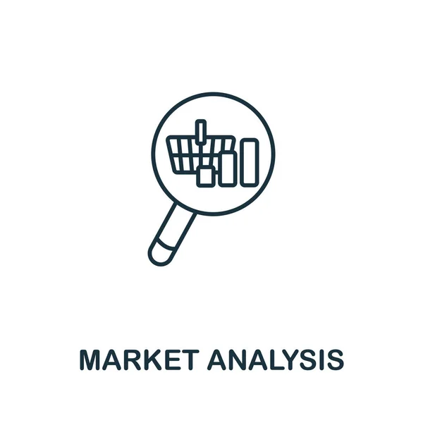 市场分析图标来自Seo集合 网页设计和信息图表的简单行市场分析图标 — 图库矢量图片
