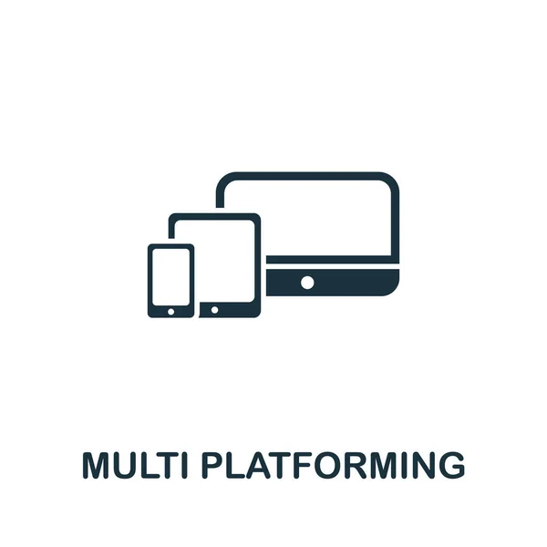 Multi Platforming Ícone Coleção Seo Linha Simples Multi Platforming Ícone — Vetor de Stock