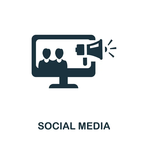 Közösségi Média Ikon Egyszerű Vonalelem Közösségi Média Szimbólum Sablonok Web — Stock Vector
