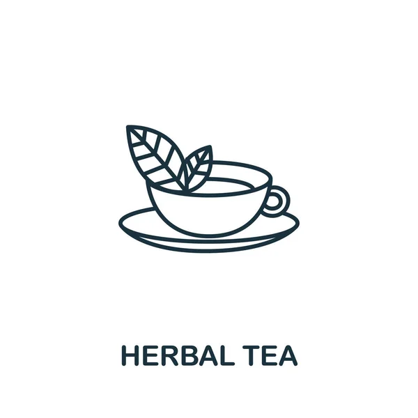 Spa Terapi Koleksiyonundan Bitki Çayı Ikonu Şablonlar Web Tasarımı Bilgi — Stok Vektör