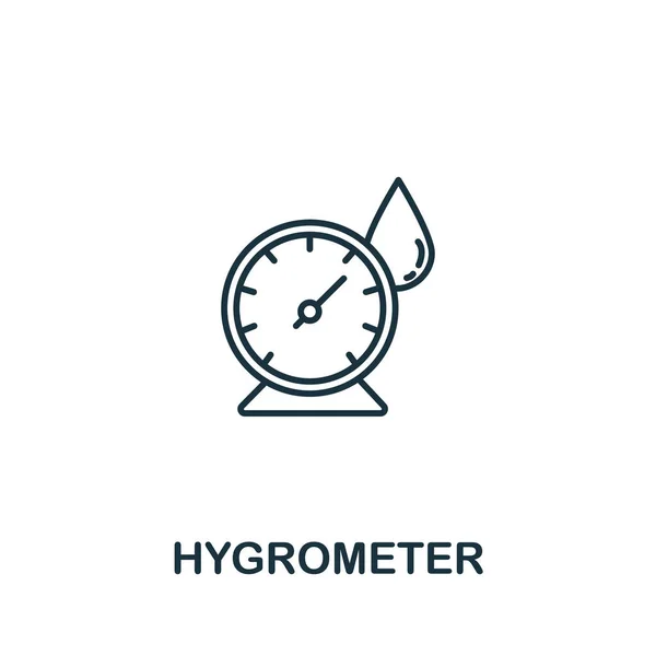 Hygrometer Icoon Uit Spa Therapie Collectie Eenvoudige Lijn Element Hygrometer — Stockvector