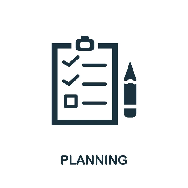 Planning Icon Simple Illustration Startup Collection Creative Planning Icon Web — Stock Vector