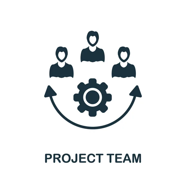 Ikona Zespołu Projektowego Prosta Ilustracja Kolekcji Team Building Monochromatyczna Ikona — Wektor stockowy