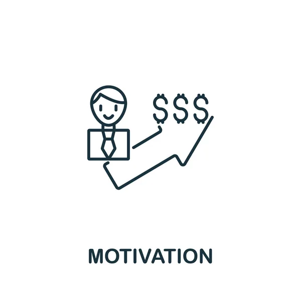Motivationsikon Från Teamwork Kollektionen Enkel Linje Element Motivation Symbol För — Stock vektor