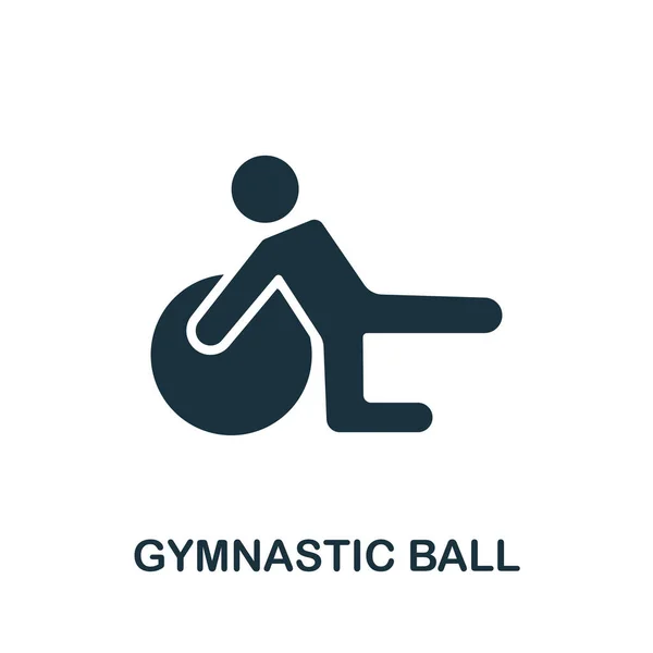 Icône Balle Gymnastique Illustration Simple Collection Réhabilitation Traumatique Icône Balle — Image vectorielle