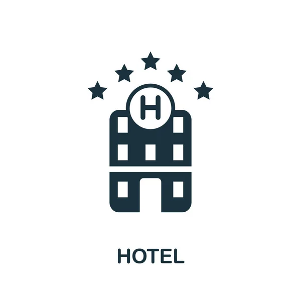 Icône Hôtel Illustration Simple Collection Vacances Icône Creative Hotel Pour — Image vectorielle