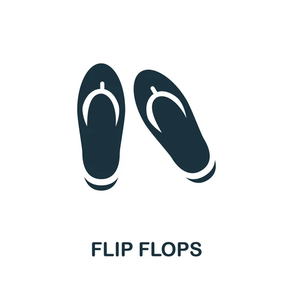 Flip Flops Ikon Egyszerű Illusztráció Nyaralás Gyűjtemény Creative Flip Flops — Stock Vector