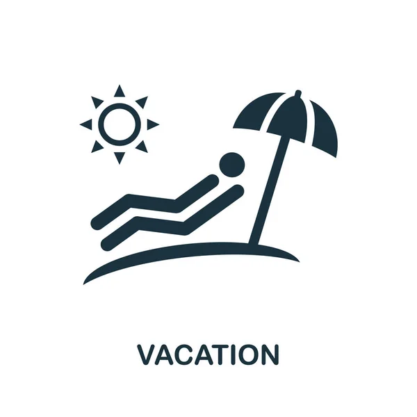 Vacation Icon Simple Line Element Vacation Symbol Templates Web Design — Stock Vector