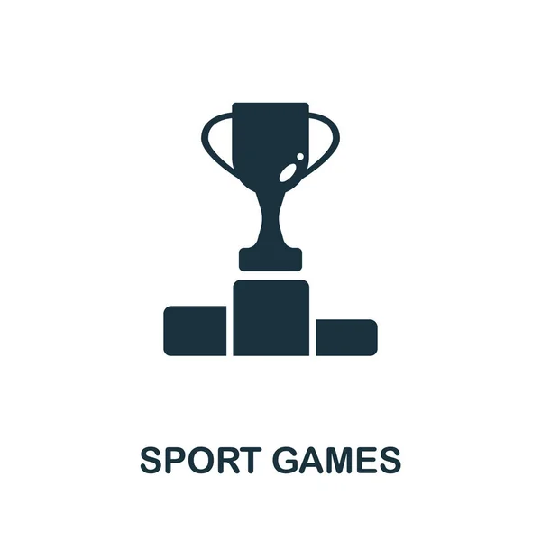 Icono Sport Games Colección Videojuegos Línea Simple Icono Juegos Deportivos — Vector de stock