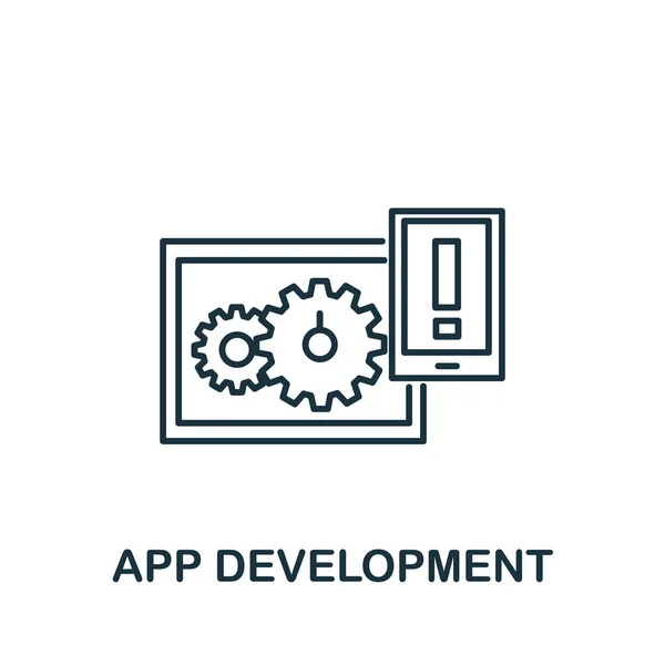 App Ontwikkeling Icoon Eenvoudige Lijn Element App Ontwikkeling Symbool Voor — Stockvector
