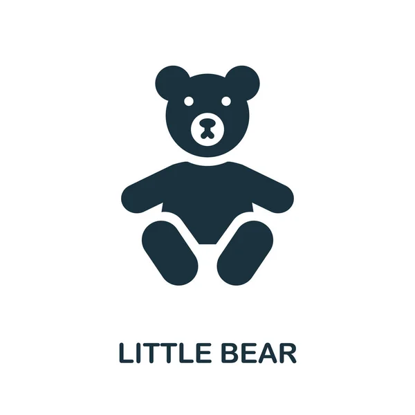 小熊的图标 从良好睡眠集合中简单地说明 用于网页设计 模板和信息图形的单色小熊图标 — 图库矢量图片