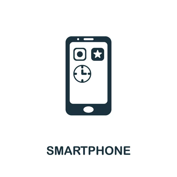 Smartphone Icoon Eenvoudige Illustratie Van Draadloze Apparaten Collectie Creatief Smartphone — Stockvector