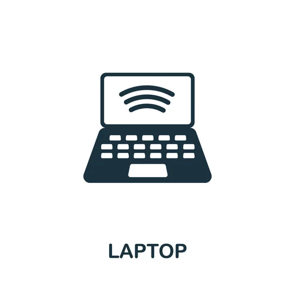 Laptop Symbol Einfache Illustration Aus Der Sammlung Drahtloser Geräte Kreatives — Stockvektor