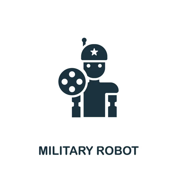 Icono Del Robot Militar Ilustración Sencilla Colección Dispositivos Inalámbricos Icono — Vector de stock