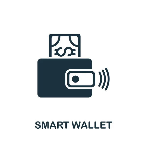 Icona Smart Wallet Semplice Illustrazione Dalla Collezione Dispositivi Wireless Icona — Vettoriale Stock