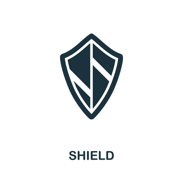 Schild-Symbol. Einfarbig einfaches Element aus der Sammlung von Bürgerrechten. Creative Shield Icon für Webdesign, Vorlagen, Infografiken und mehr — Stockvektor