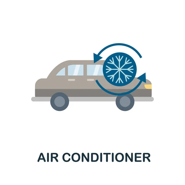 Air Condition flat icon. Color simple element from car servise collection. Creative Air Condition icon for web design, templates, infographics and more — Stock Vector