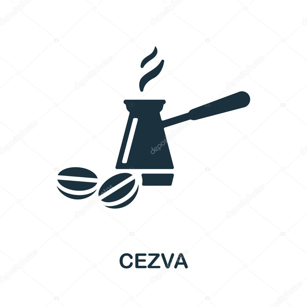 Cezva icon. Creative element from fortune teller collection. Monochrome Cezva icon for web design project, templates and infographics.