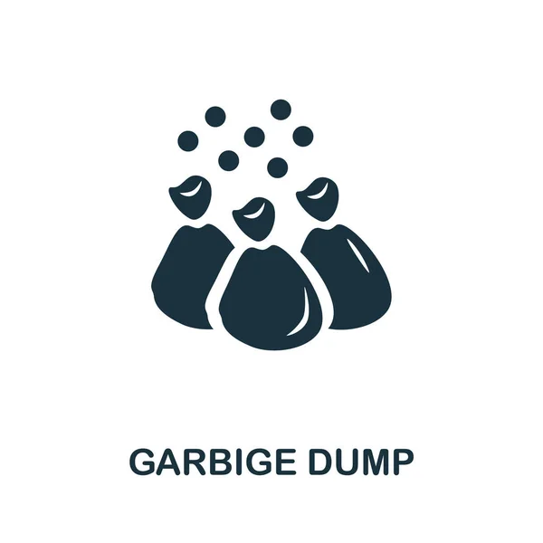 Garbige Dump icon. Simple illustration from recycling collection. Creative Garbige Dump icon for web design, templates, infographics and more — Stock Vector