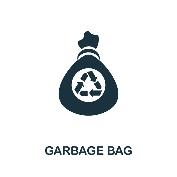 Garbage Bag icon. Simple illustration from recycling collection. Creative Garbage Bag icon for web design, templates, infographics and more — Stock Vector