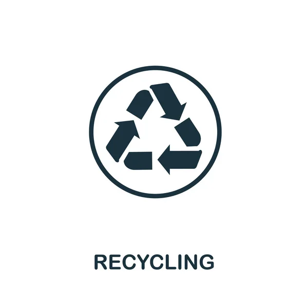 Recycling-Symbol. Einfaches Linienelement-Recycling-Symbol für Vorlagen, Webdesign und Infografiken — Stockvektor