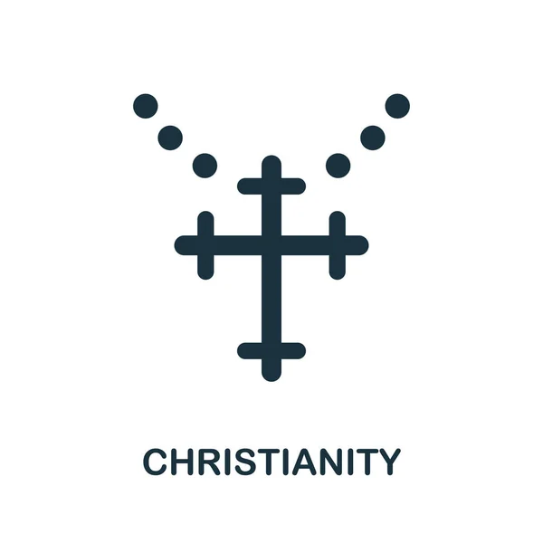 Icono del cristianismo. Elemento simple de la colección de religión. Icono de cristianismo creativo para diseño web, plantillas, infografías y más — Archivo Imágenes Vectoriales