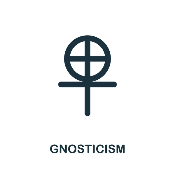 Икона гностицизма. Простой элемент из коллекции религий. Иконка креативного гностицизма для веб-дизайна, соблазна, инфографики и т.д. — стоковый вектор