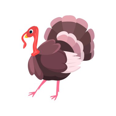 Hindi yassı ikonu. Kuş koleksiyonundan renkli vektör elemanı. Web tasarımı, şablonlar ve bilgi grafikleri için yaratıcı Türkiye simgesi.
