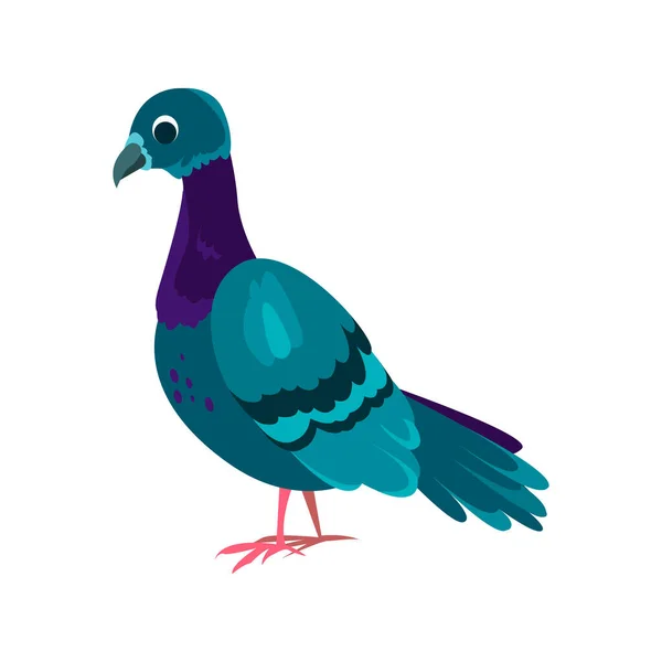 Ícone plano de pombo. Elemento vetorial colorido da coleção de aves. Ícone de pombo criativo para web design, modelos e infográficos. — Vetor de Stock