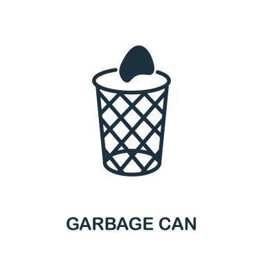 Garbage Can icon. Monochrome simple element from housekeeping collection. Creative Garbage Can icon for web design, templates, infographics and more