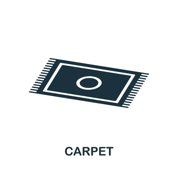 Carpet icon. Monochrome simple element from housekeeping collection. Creative Carpet icon for web design, templates, infographics and more — Διανυσματικό Αρχείο