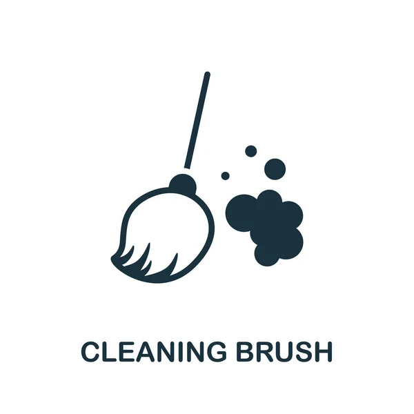 Cleaning Brush icon. Monochrome simple element from housekeeping collection. Creative Cleaning Brush icon for web design, templates, infographics and more — Vector de stock