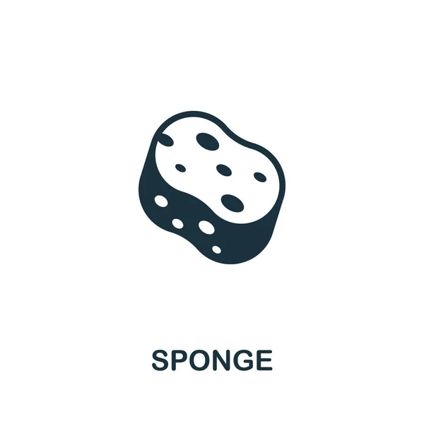 Sponge icon. Monochrome simple element from housekeeping collection. Creative Sponge icon for web design, templates, infographics and more — Vettoriale Stock
