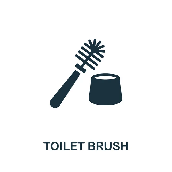 Toilet Brush icon. Monochrome simple element from housekeeping collection. Creative Toilet Brush icon for web design, templates, infographics and more — Stockvector