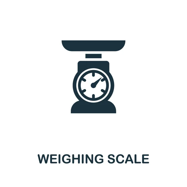 Weighing Scale icon. Monochrome simple element from manufacturing collection. Creative Weighing Scale icon for web design, templates, infographics and more — Vector de stock