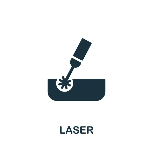 Laser icon. Monochrome simple element from manufacturing collection. Creative Laser icon for web design, templates, infographics and more — 스톡 벡터