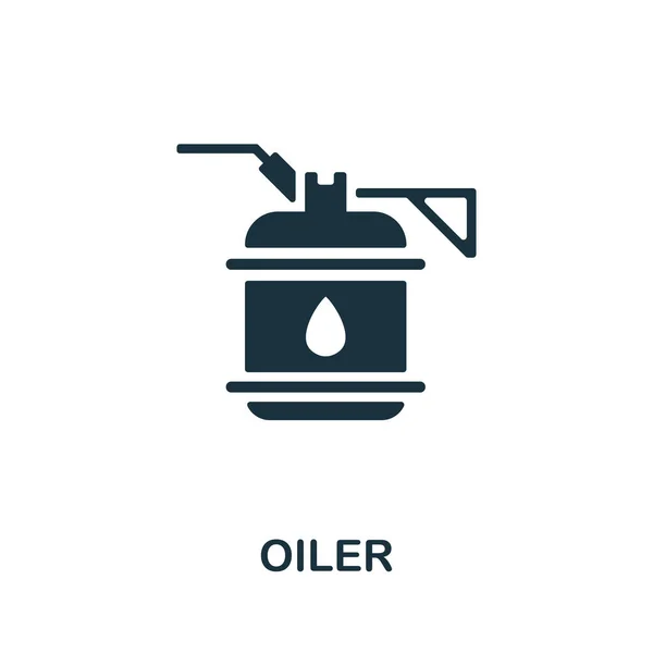 Oilerikonen. Enkelt monokromt element från oljeindustrins insamling. Creative Oiler ikon för webbdesign, mallar, infografik och mer — Stock vektor