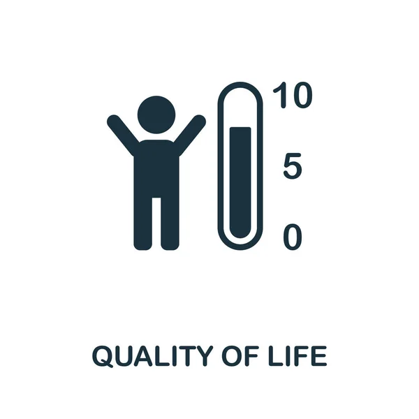 Ikone der Lebensqualität. Einfarbiges einfaches Element aus der persönlichen Wachstumssammlung. Creative Quality Of Life Icon für Webdesign, Vorlagen, Infografiken und mehr — Stockvektor