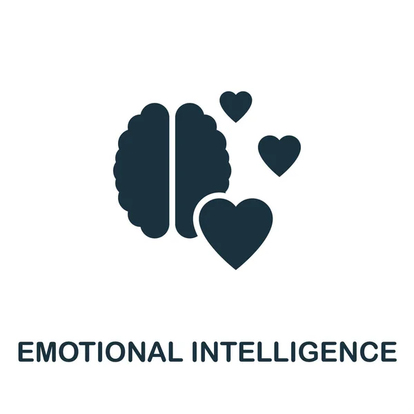 Känslomässig intelligens ikon. Enkelt monokrom element från personlig växt samling. Kreativ emotionell intelligens ikon för webbdesign, mallar, infografik och mer — Stock vektor