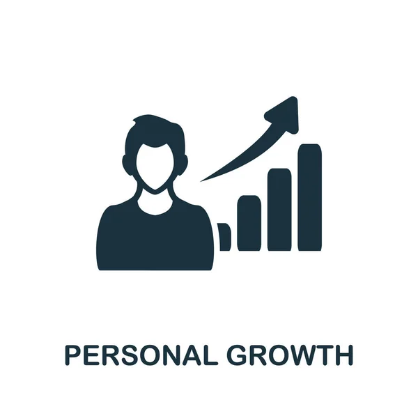 Значок личностного роста. Монохромный простой элемент из личной коллекции роста. Иконка Creative Personal Growth для веб-дизайна, соблазна, инфографики и т.д. — стоковый вектор