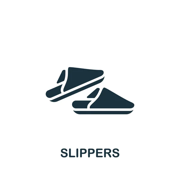 Papucs ikon. Egyszínű egyszerű elem a szaunagyűjteményből. Creative Slippers ikon web design, sablonok, infografikák és így tovább — Stock Vector