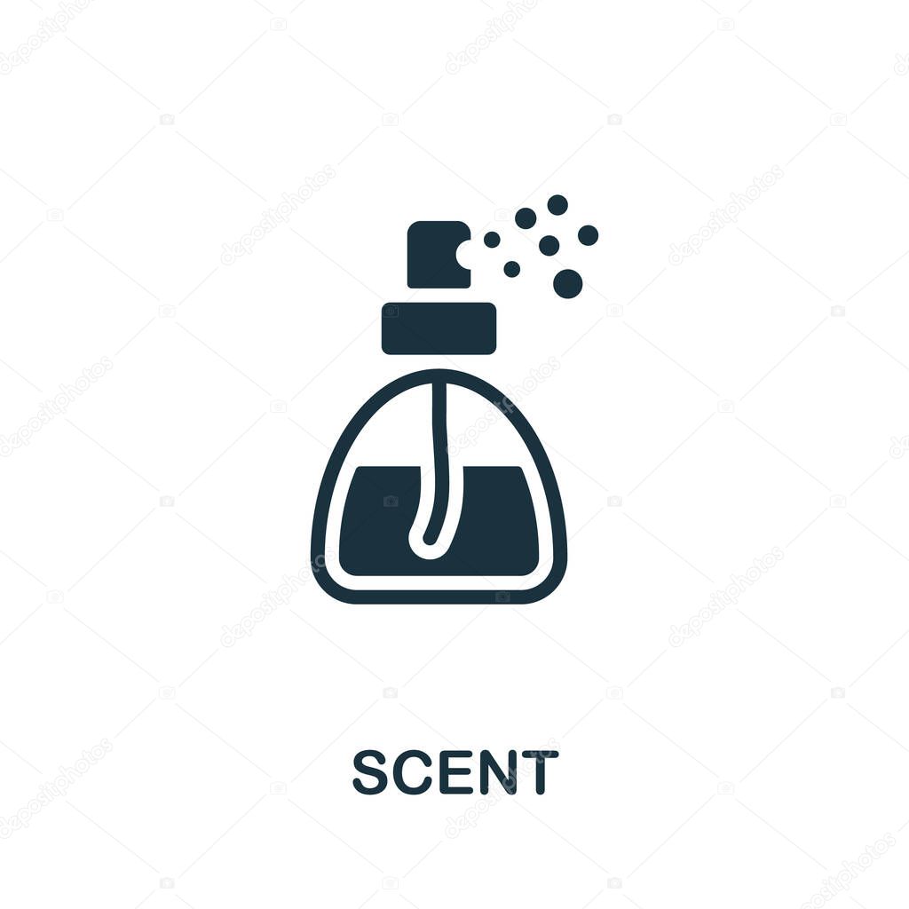Scent icon. Creative element from sauna collection. Monochrome Scent icon for web design project, templates and infographics.