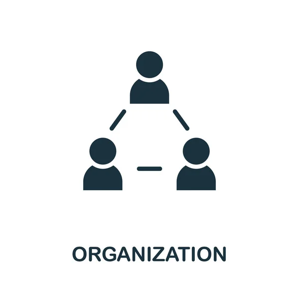 Organisatie icoon. Monochroom eenvoudig element uit soft skill collectie. Creatieve organisatie icoon voor web design, sjablonen, infographics en meer — Stockvector