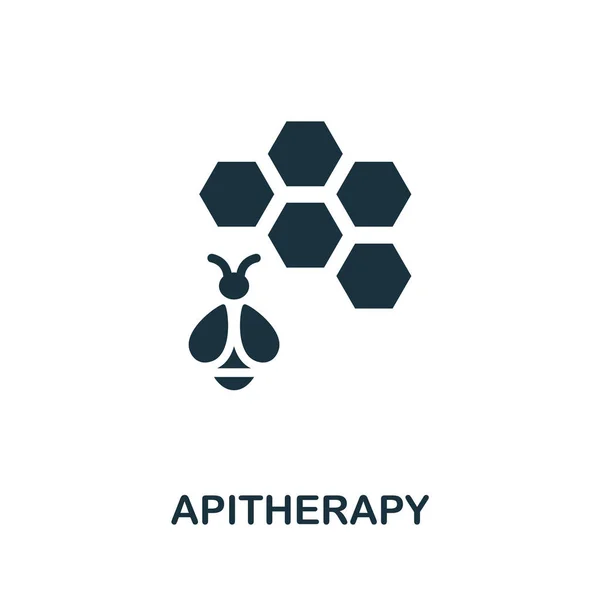 Εικονίδιο της απιθεραπείας. Μονόχρωμο απλό στοιχείο από τη συλλογή θεραπείας. Δημιουργικό εικονίδιο Apitherapy για σχεδιασμό ιστοσελίδων, πρότυπα, infographics και πολλά άλλα — Διανυσματικό Αρχείο