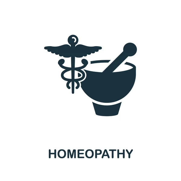 Ikona homeopatie. Jednoduchý prvek z kolekce terapií. Ikona kreativní homeopatie pro webdesign, šablony, infografiku a další — Stockový vektor