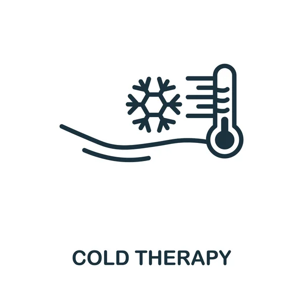 Εικόνα ψυχροθεραπείας. Μονόχρωμο απλό στοιχείο από τη συλλογή θεραπείας. Δημιουργικό εικονίδιο Cold Therapy για σχεδιασμό ιστοσελίδων, πρότυπα, infographics και πολλά άλλα — Διανυσματικό Αρχείο